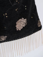 Fleuri Jacquard Fringe Bag F0814