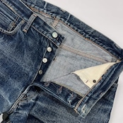 DENIME ドゥニーム ヒゲ ハチノス セルビッジ ボタンフライ デニムパンツ ジーンズ W36/インディゴ系 メンズ 希少