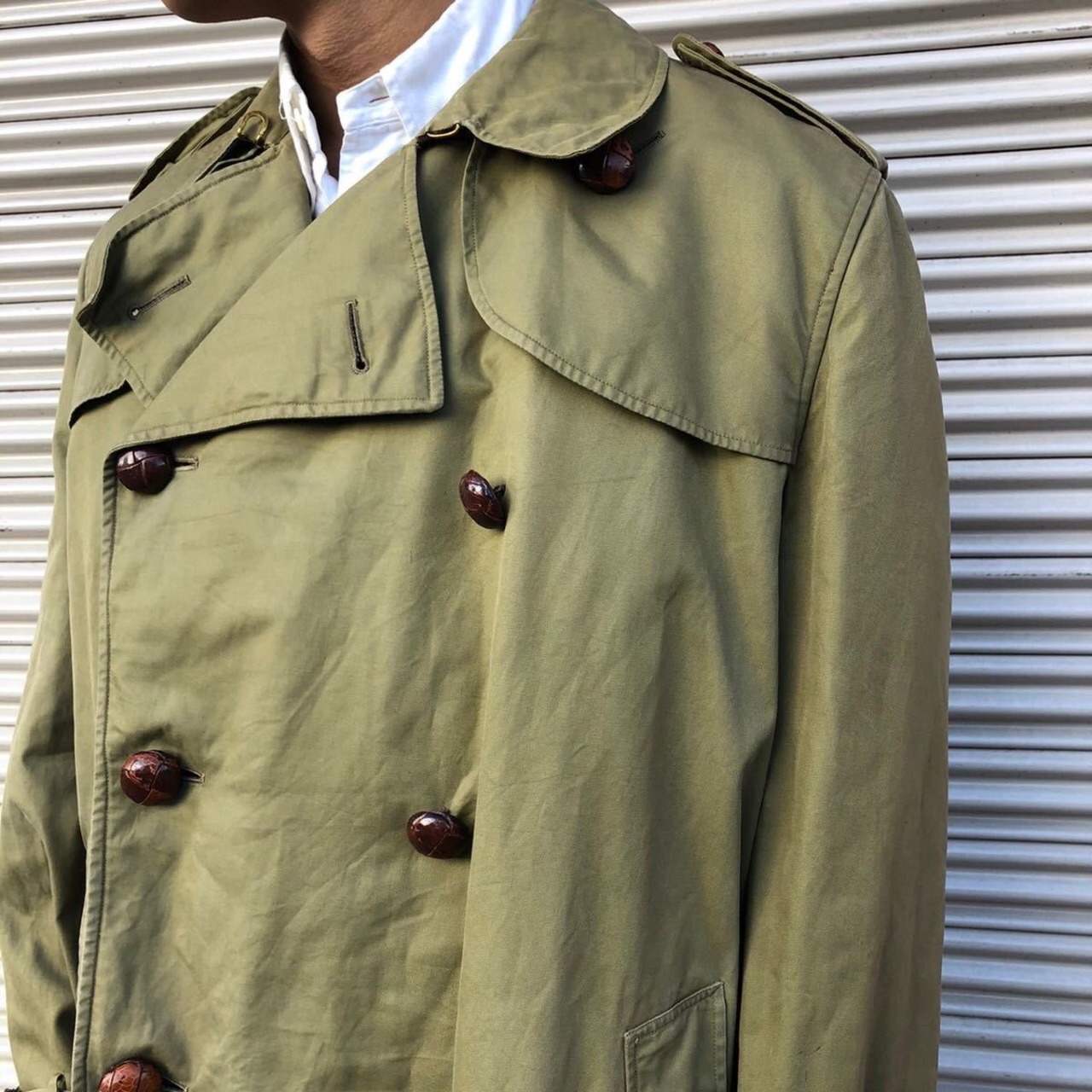 ベルギー軍 ダブルブレストジャケット 淡い