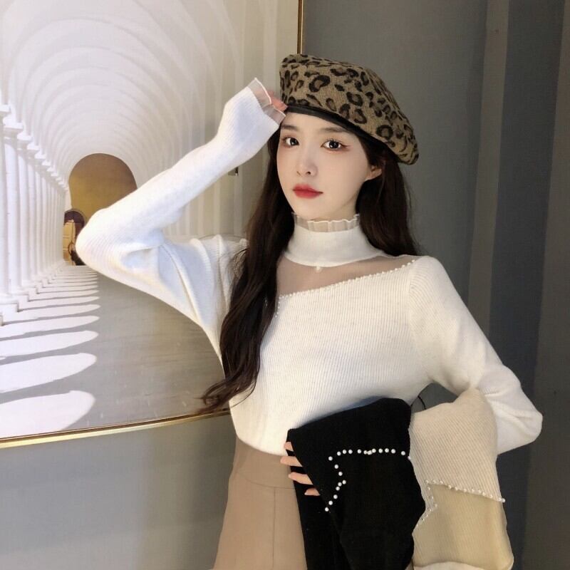 ニットセーター レディースオータムウィンタートップス ロング 秋物 冬物 ステッチ 萌量不足63466280289