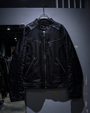【add (C) vintage】“RG512” Leather Switching Single Riders Jacket