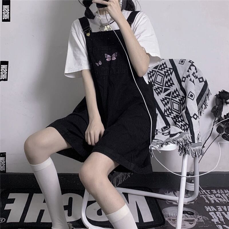 スタイルカジュアルショーツ Butterflyデザイン 刺繍オーバーオール パンツ かわいい ブルマー ケッペル18678393572