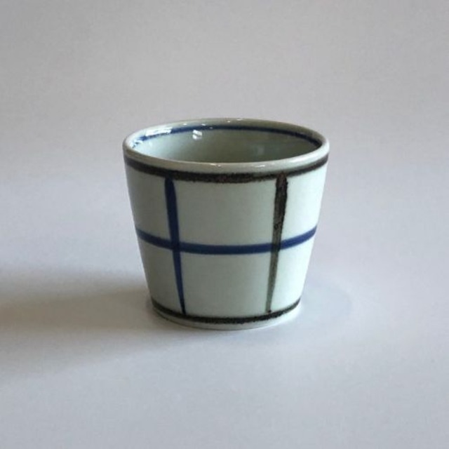 有田焼和食器　こてつ蕎麦猪口(大)【サビ格子】