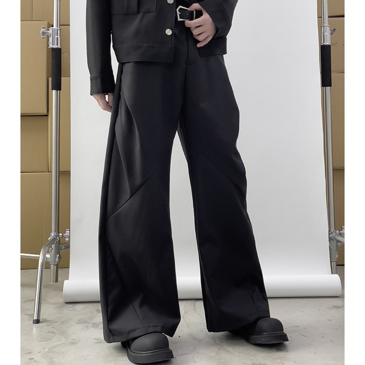 パネルルーズカジュアルスーツパンツ　928