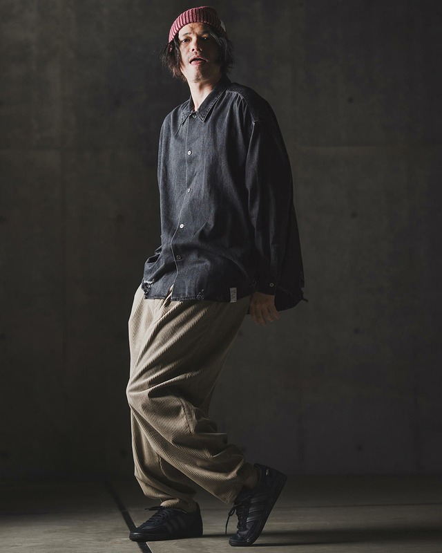 【GLIMCLAP】裾ダメージ デニムシャツ　(19-027-gls-cf)