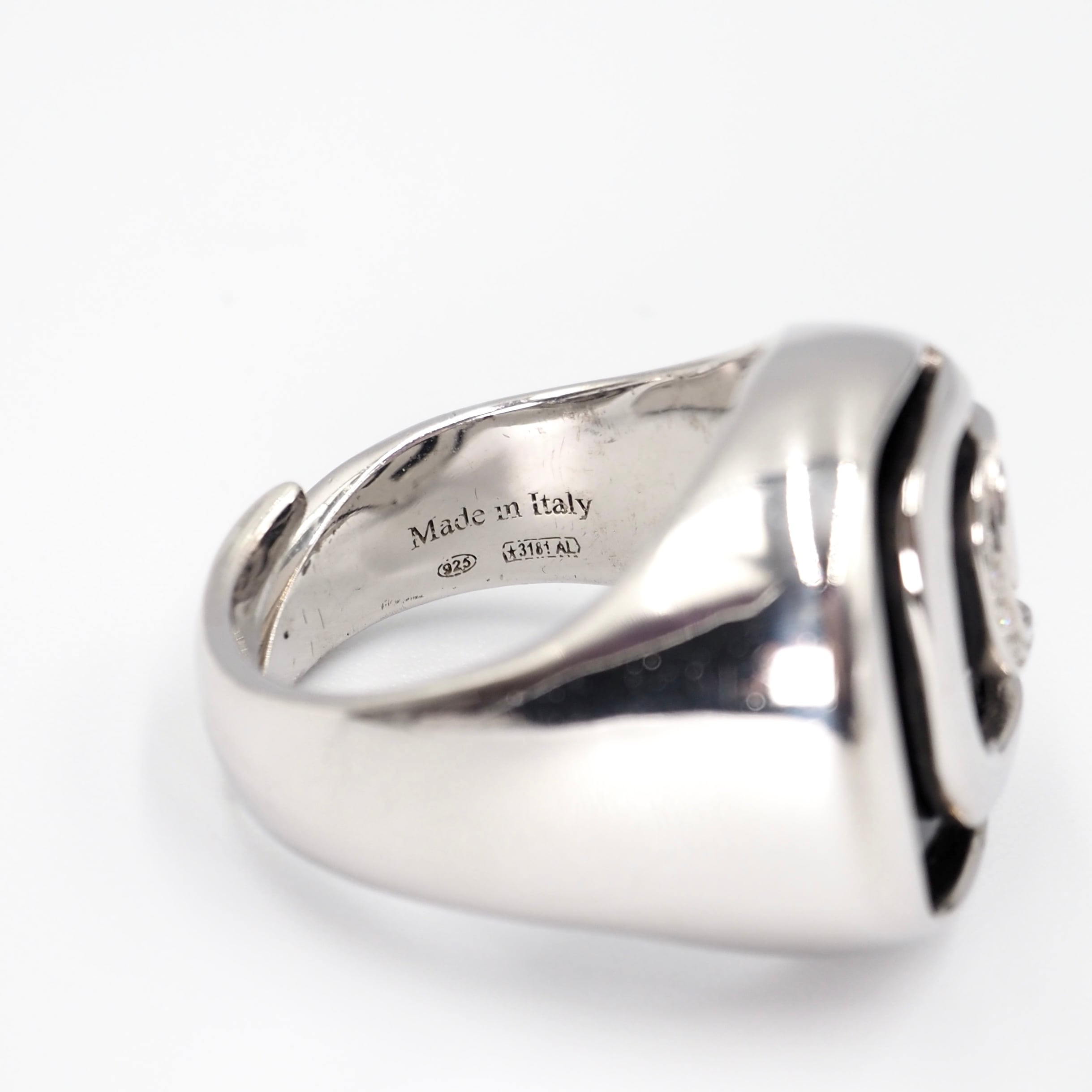 DAMIANI 約19号 ダミアニッシマ オニキス 5P ダイヤモンド リング