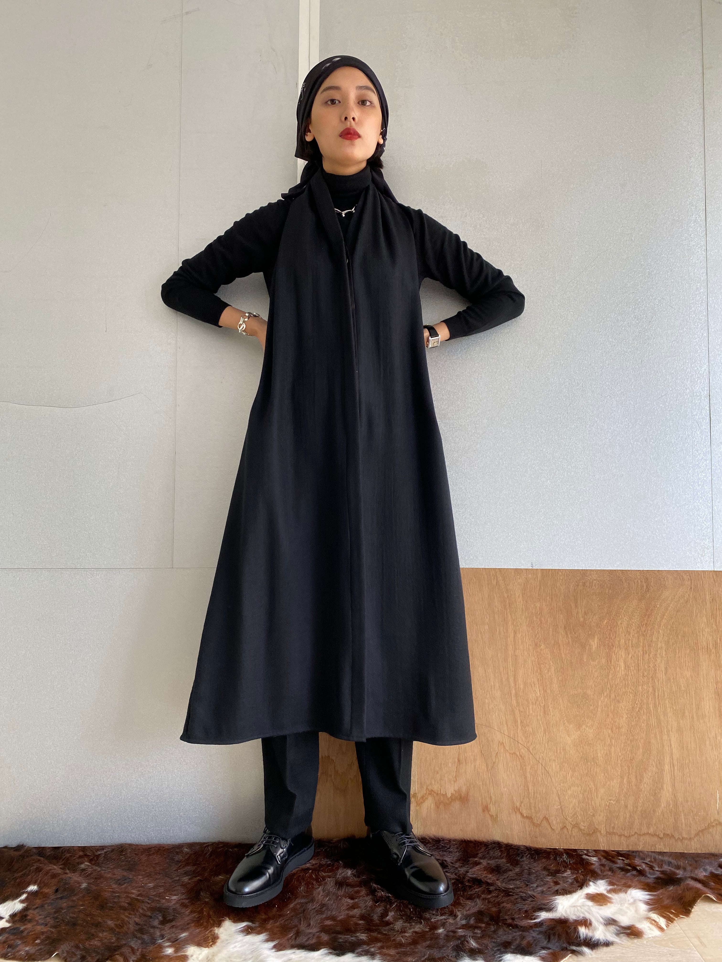 Holterneck Dress "black" khadi wool