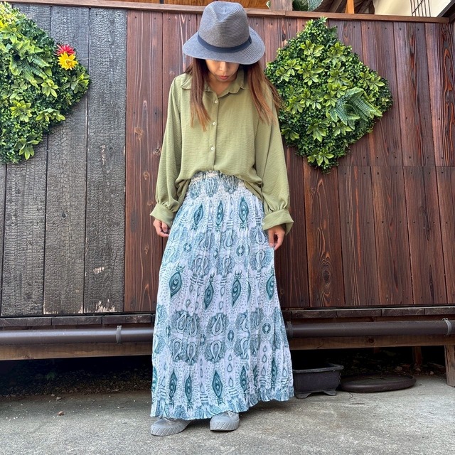 レーヨンペイズリー2ウェイスカート