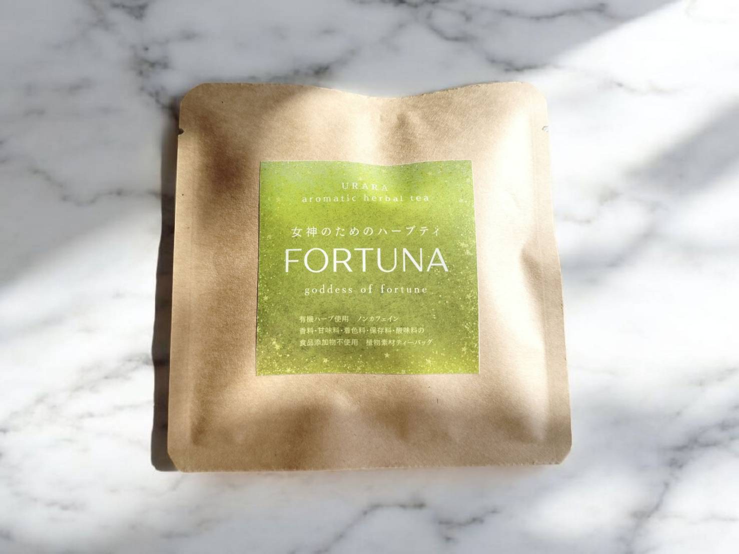 【2包入り】女神のためのハーブティ〈フォルトゥナ〉— 幸運を呼ぶ黄金のブレンド/有機・ノンカフェイン・寄付付き