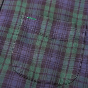 90s Tommy Hilfiger black watch BD shirt [L]古着