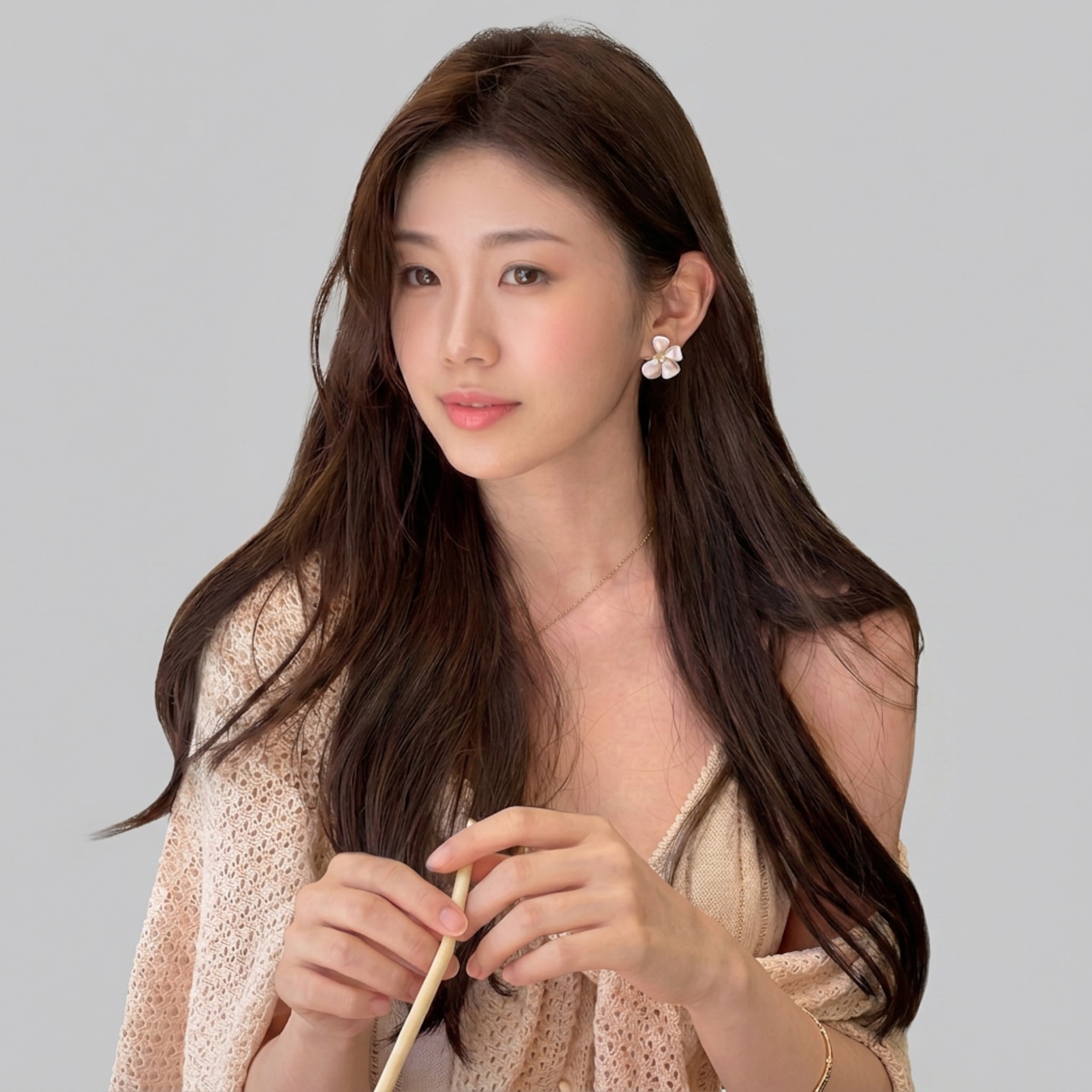 フラワーモチーフ スタッド ピアス 2colors P26006・画像5