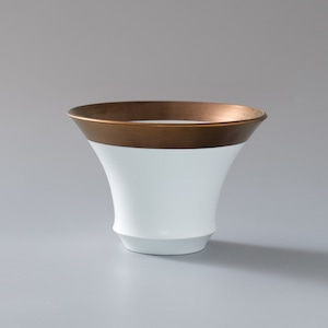 白磁/銅色彩 植木鉢