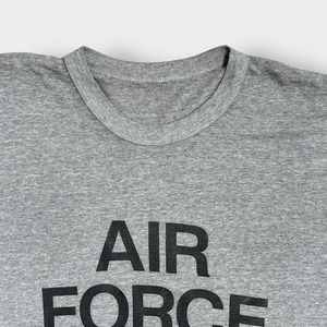 【USA古着】90s AIR FORCE プリント Tシャツ ロゴ ビッグサイズ シングルステッチ ヴィンテージ グレー 半袖 夏物 US古着