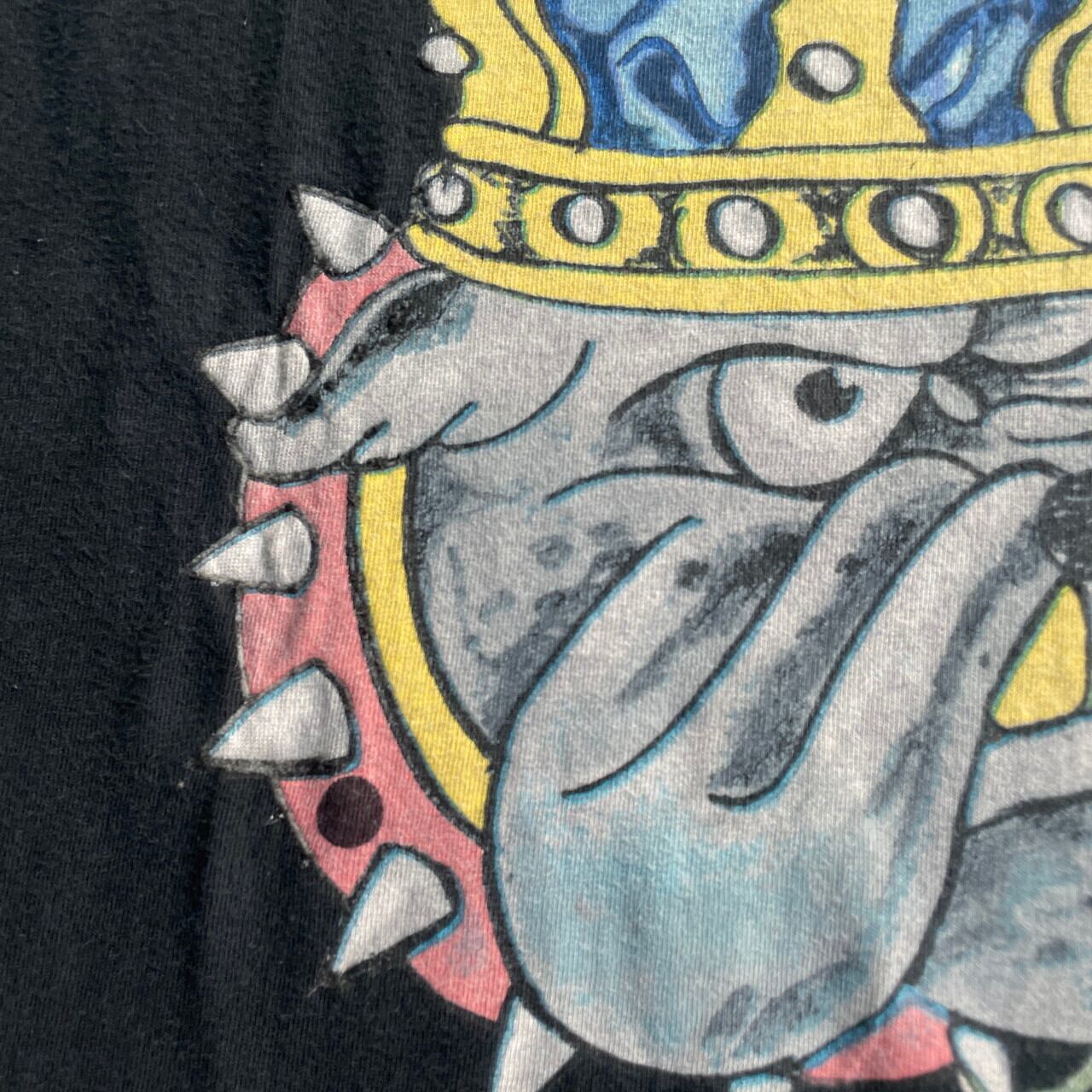 Ed Hardy エドハーディー ブルドック 犬 プリント Tシャツ メンズXL