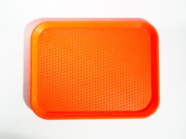Orange Fast Food Tray