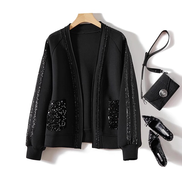 Sequin line blouson　B1469