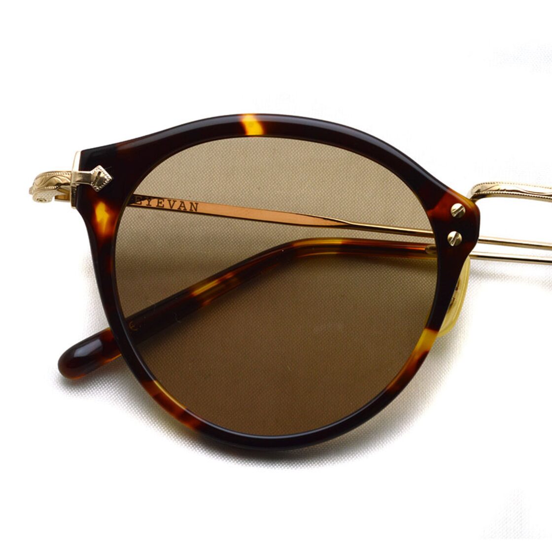 サングラス】ゴールド×ブラウン （Cartier トリニティ サングラス 135b  