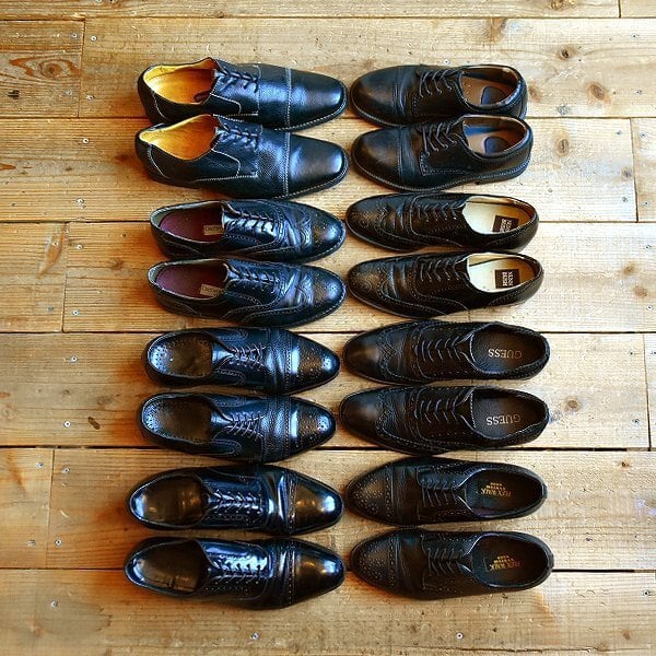 1点物◇ゲスGUESS黒ウィングチップ革靴レザーシューズ古着メンズ 1点物◇ゲスGUESS黒ウィングチップ革靴レザーシューズ古着メンズ