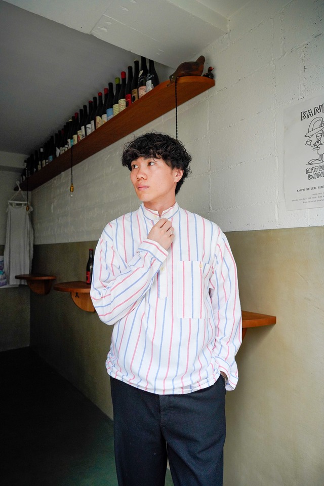 【1980-90s】"Nice Color" Stripe Long Slleve Pullover Shirts / 6-247