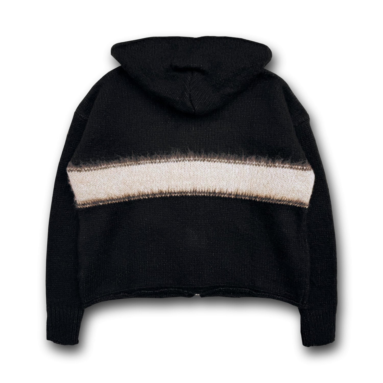 ASKYURSELF / WRAPPED BANNED ZIP KNIT HOODIE | HOLICK
