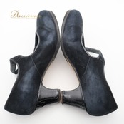 フラメンコ 衣装 シューズ 5サイズ ガジャルド gallardo ブラック系 黒 スエード スウェード 袋 ケース セット 釘 釘有り ヒール 靴 くつ ストラップ シンプル オールブラック レッスン 練習 イベント ステージ ブラシ付き