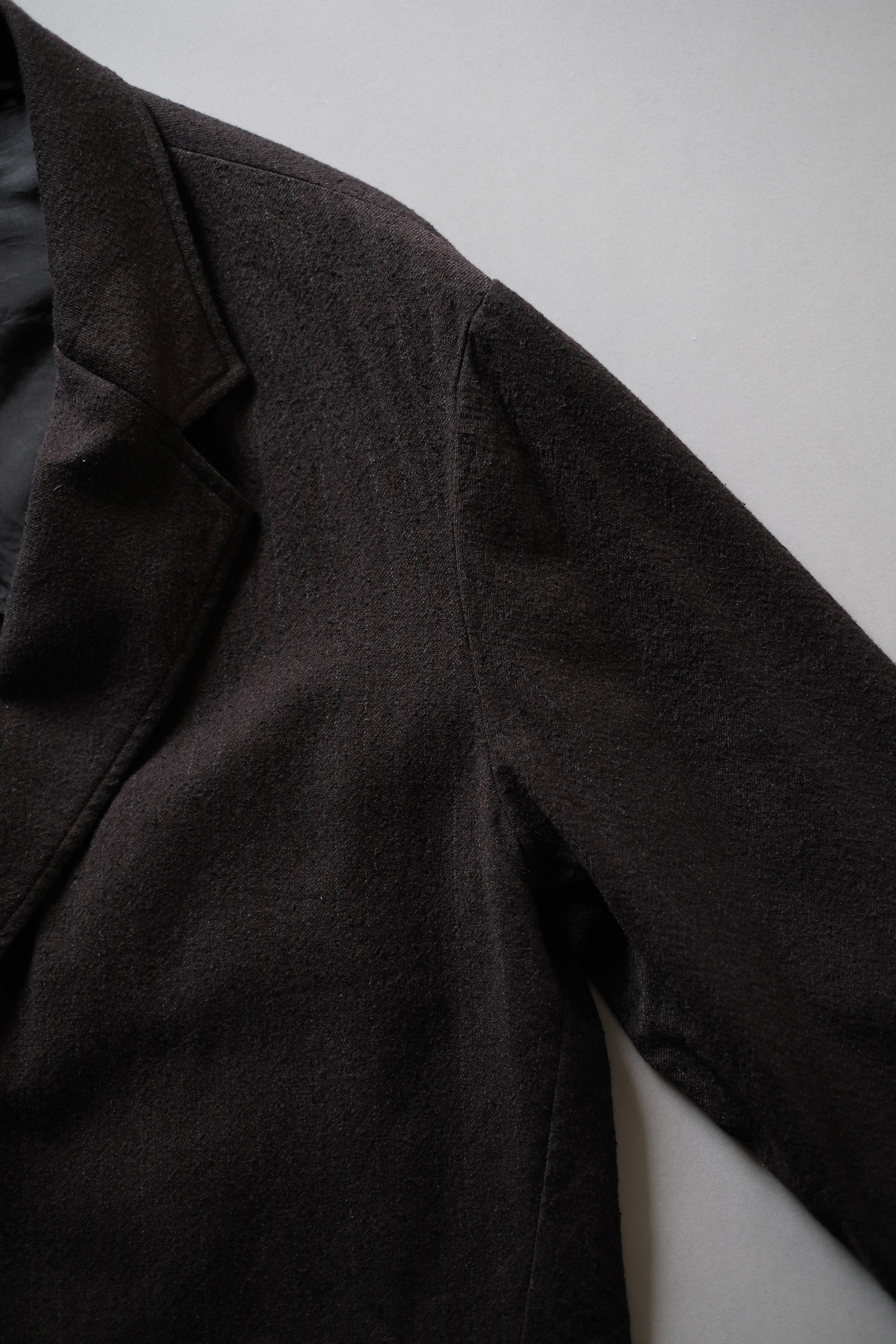 ULTERIOR / WASHED WOOL SILK STRIPE 2B JKT 