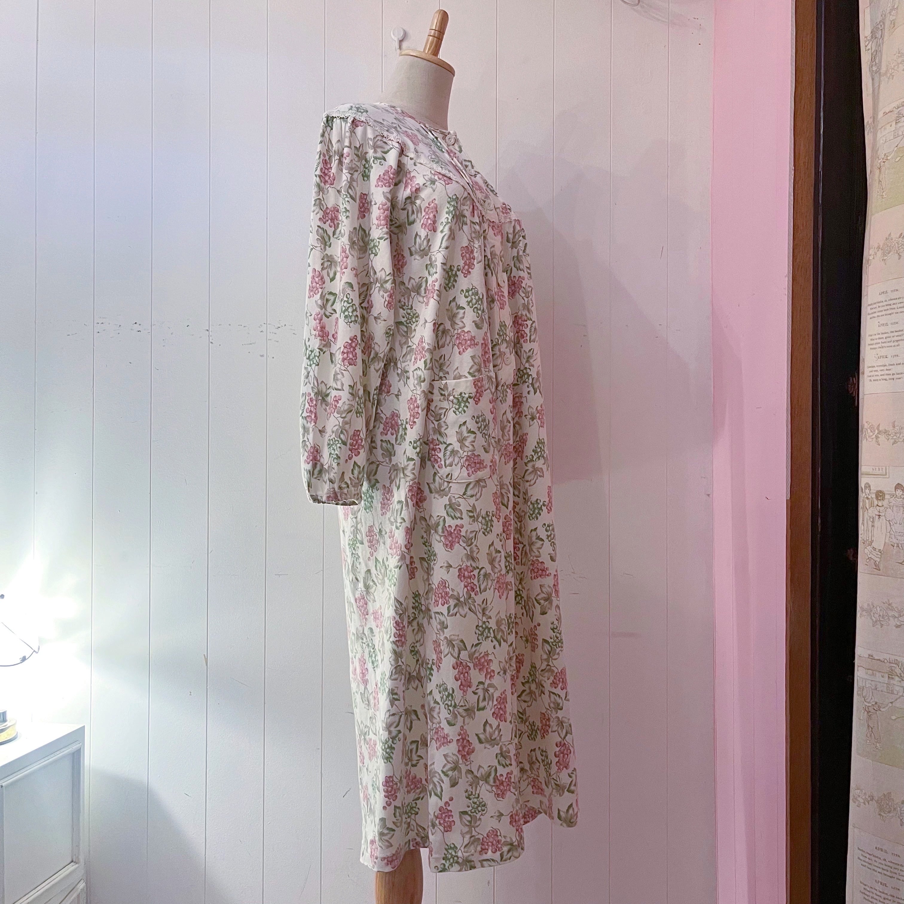 grape leaf neglige one-piece