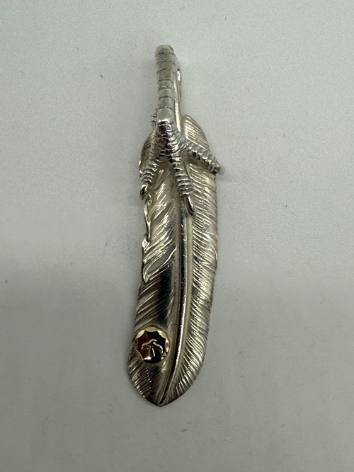 ゴローズ　美品　銀爪メタル付特大フェザー右②現行