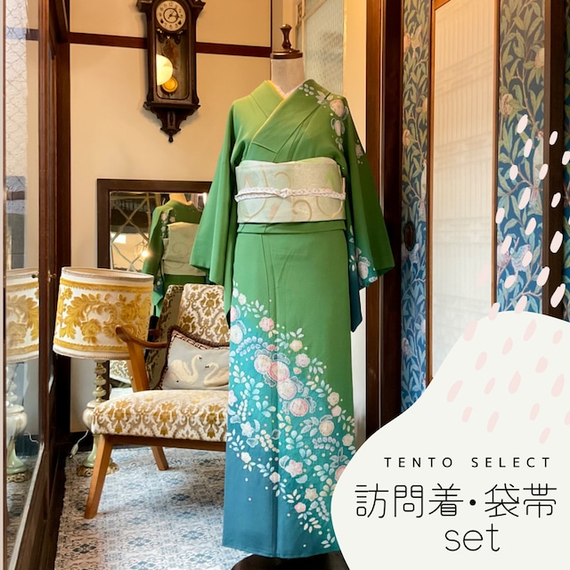 袷の着物(10月〜5月まで着られる裏地付きの着物) | kimono tento
