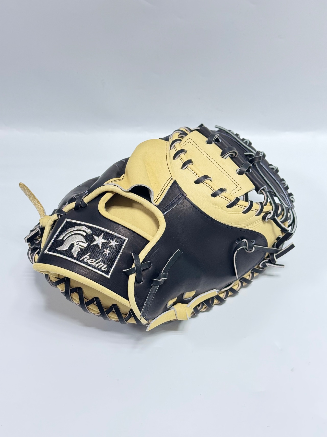 helmーヘルム 軟式仕様ミット 限定キャッチャーミット キャメル×Nブラック・画像2
