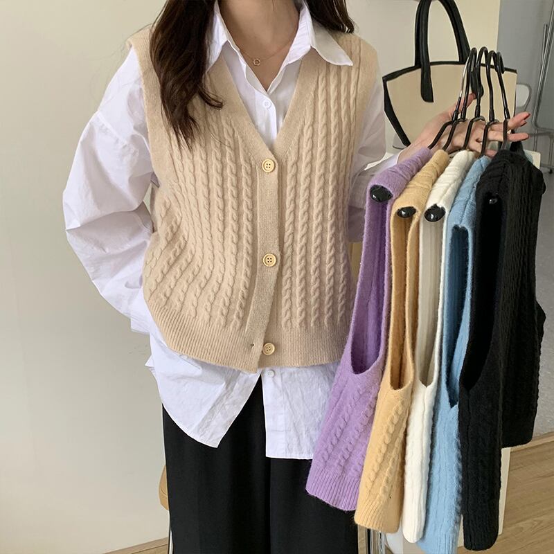 ニットスプリングオータムノースリーブセーター ジャケット 春物 秋物 1号婦人17497760539