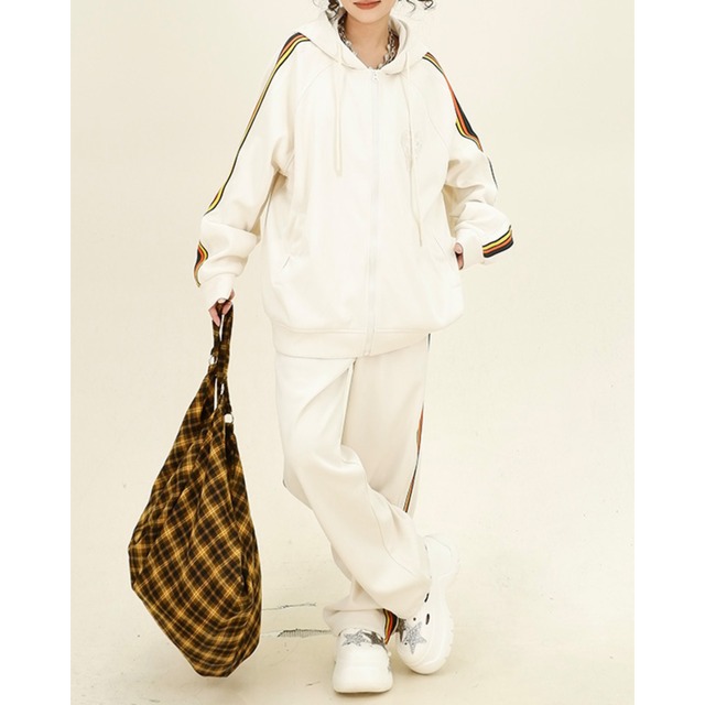 stripe heart point sweat pants　ストライプハートポイントスウェットパンツ　J0425