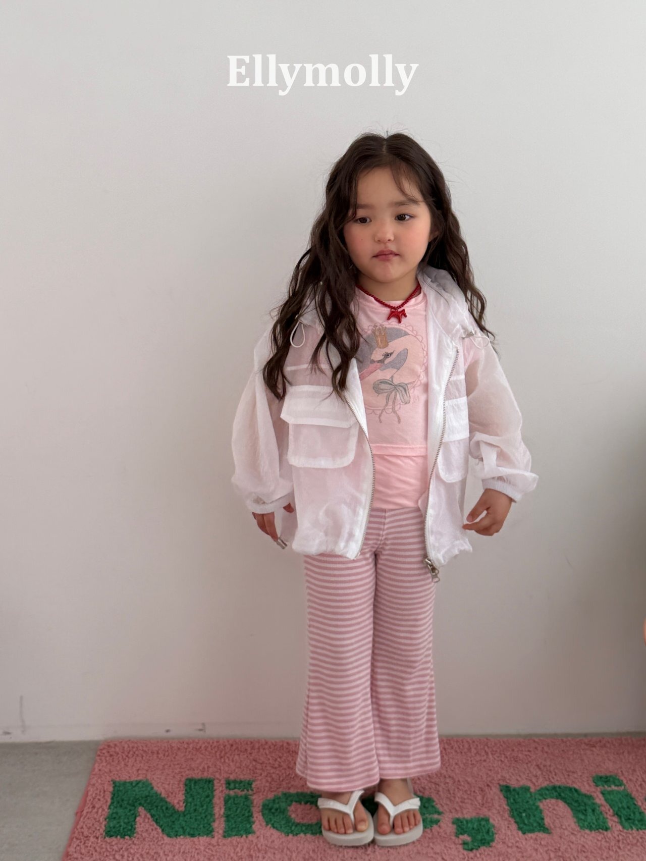 pink JS(130)［即納］pop semi clay pants / elly molly 26summer