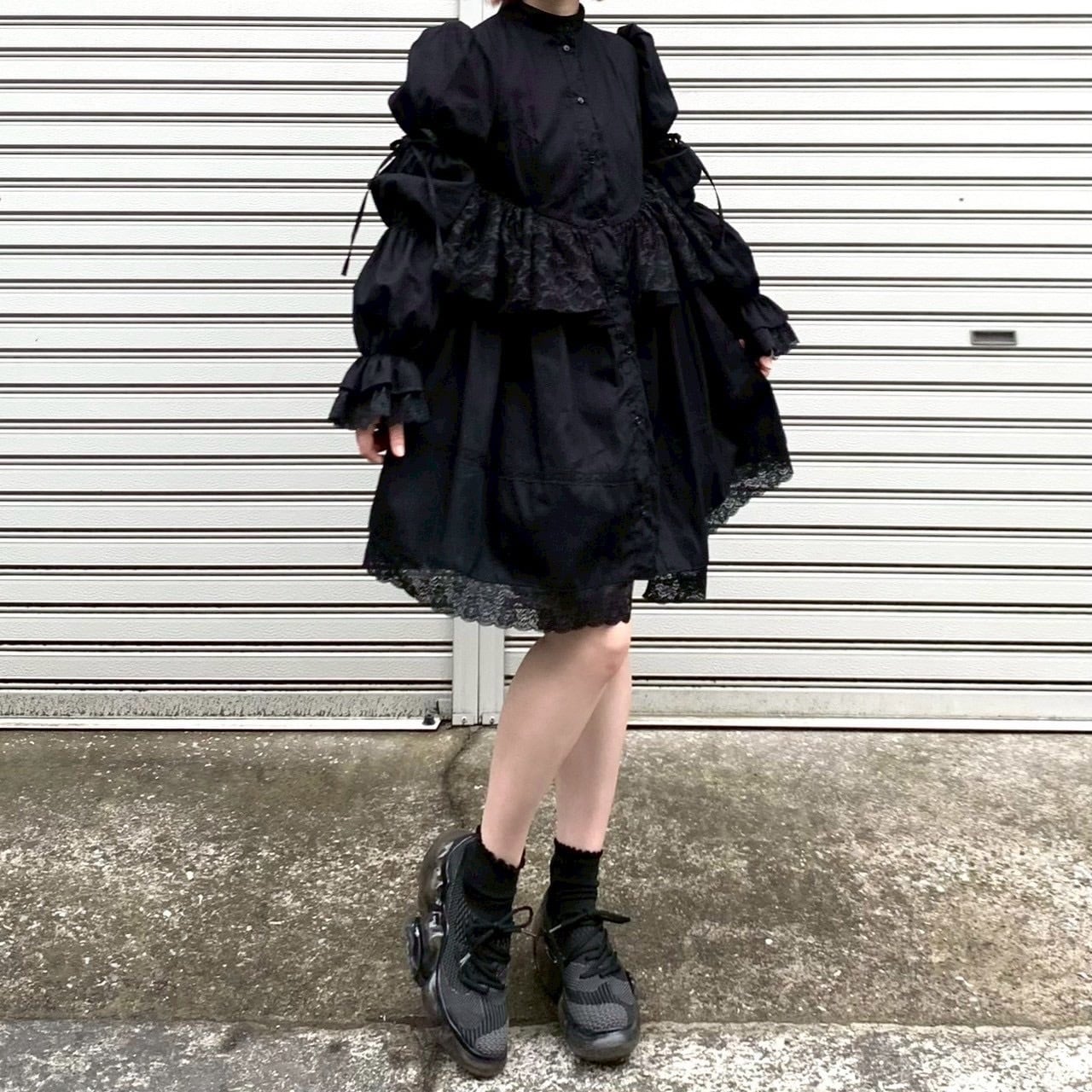 miho12gram] ミ ホ - 裾レースリボンフリルミニワンピース