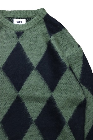 WAX(ワックス) "Dia Crew Neck"(KHA)