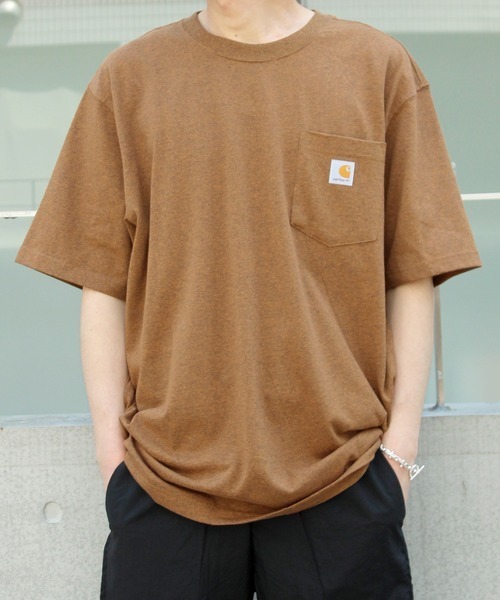 Carhartt (カーハート)  WORK POCKET Tシャツ ブラウン