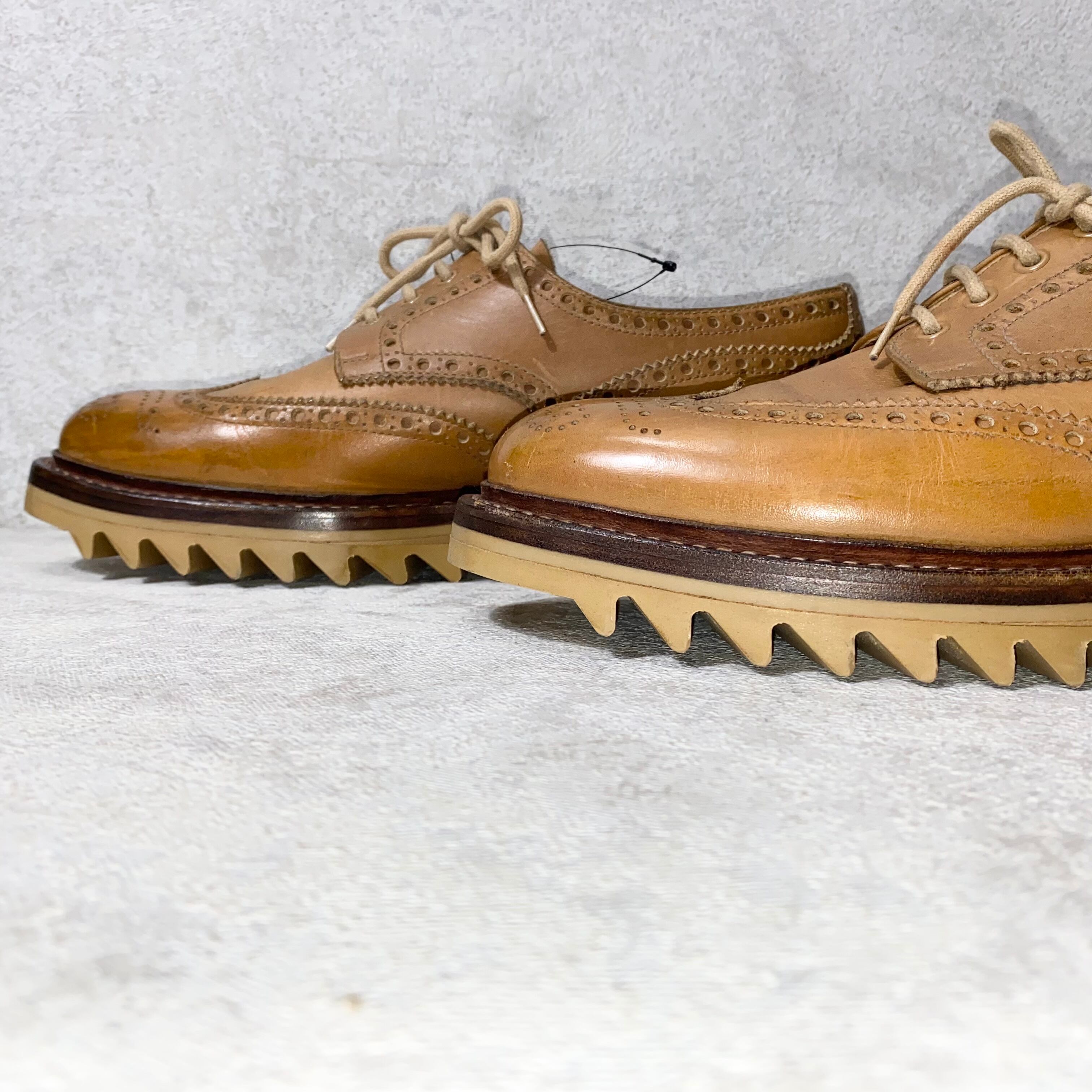 PRADA shark soles wing-tip leather shoes | NOIR ONLINE