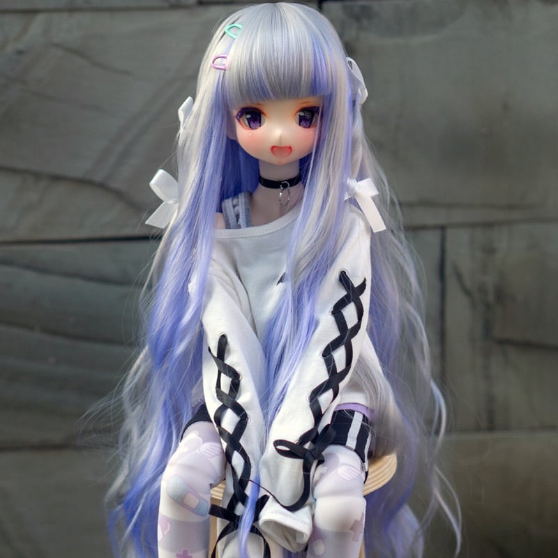 全3色！メッシュ スーパーロング BJD 1/3 1/4 かつら 耐熱 ヘッド