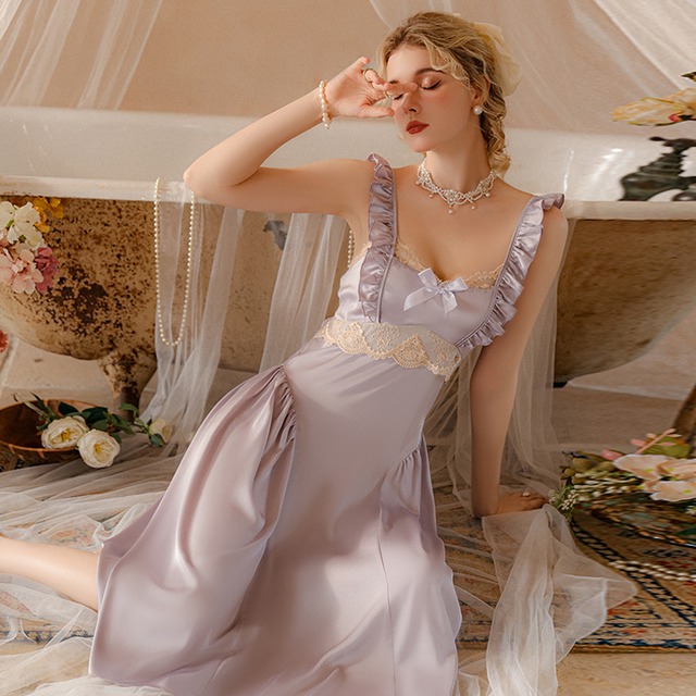 【3色】フリル 清楚感 かわいい 少女 バレンタインデー 勝負 パジャマ ルームウェア XH8-GR3341