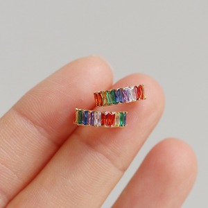 rainbow mini ring  pierce / レインボーミニリングピアス