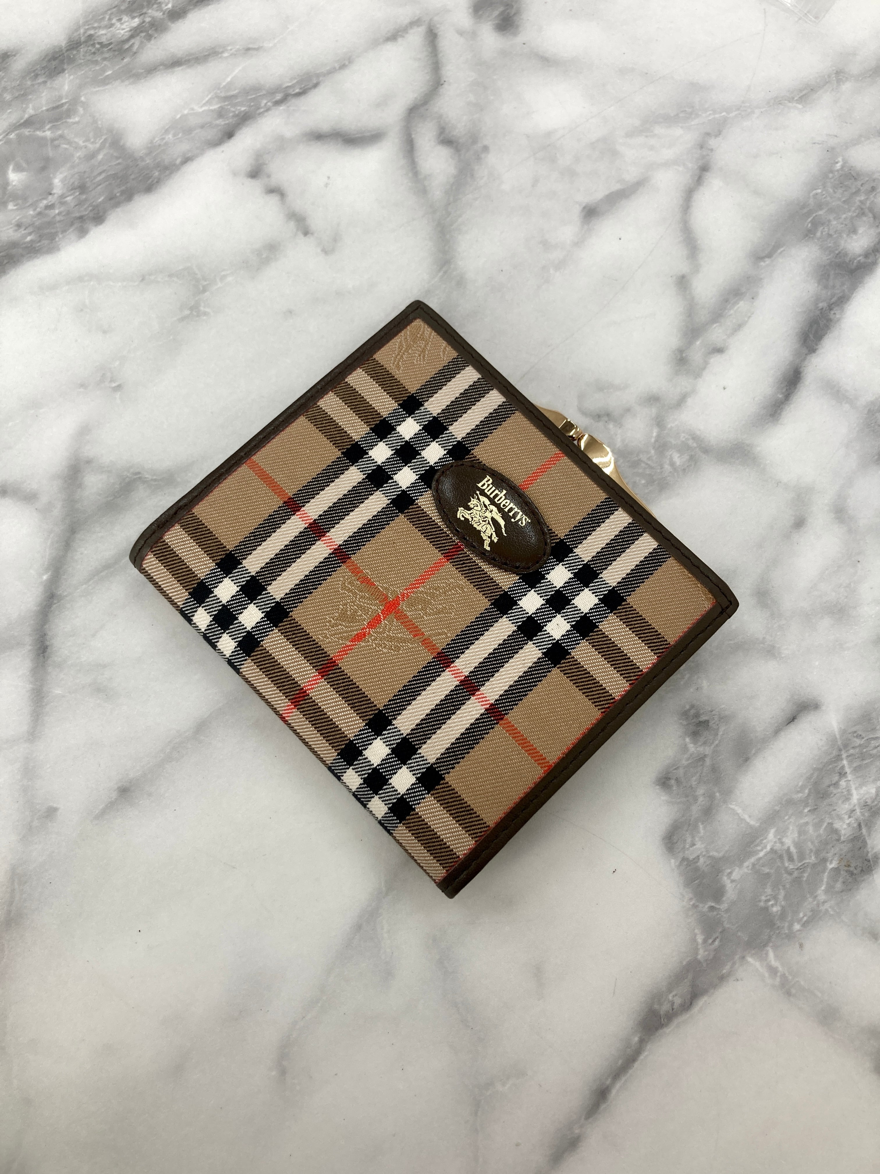 Burberry バーバリー クラシックチェック ロゴ ミニ財布 財布 ベージュ 