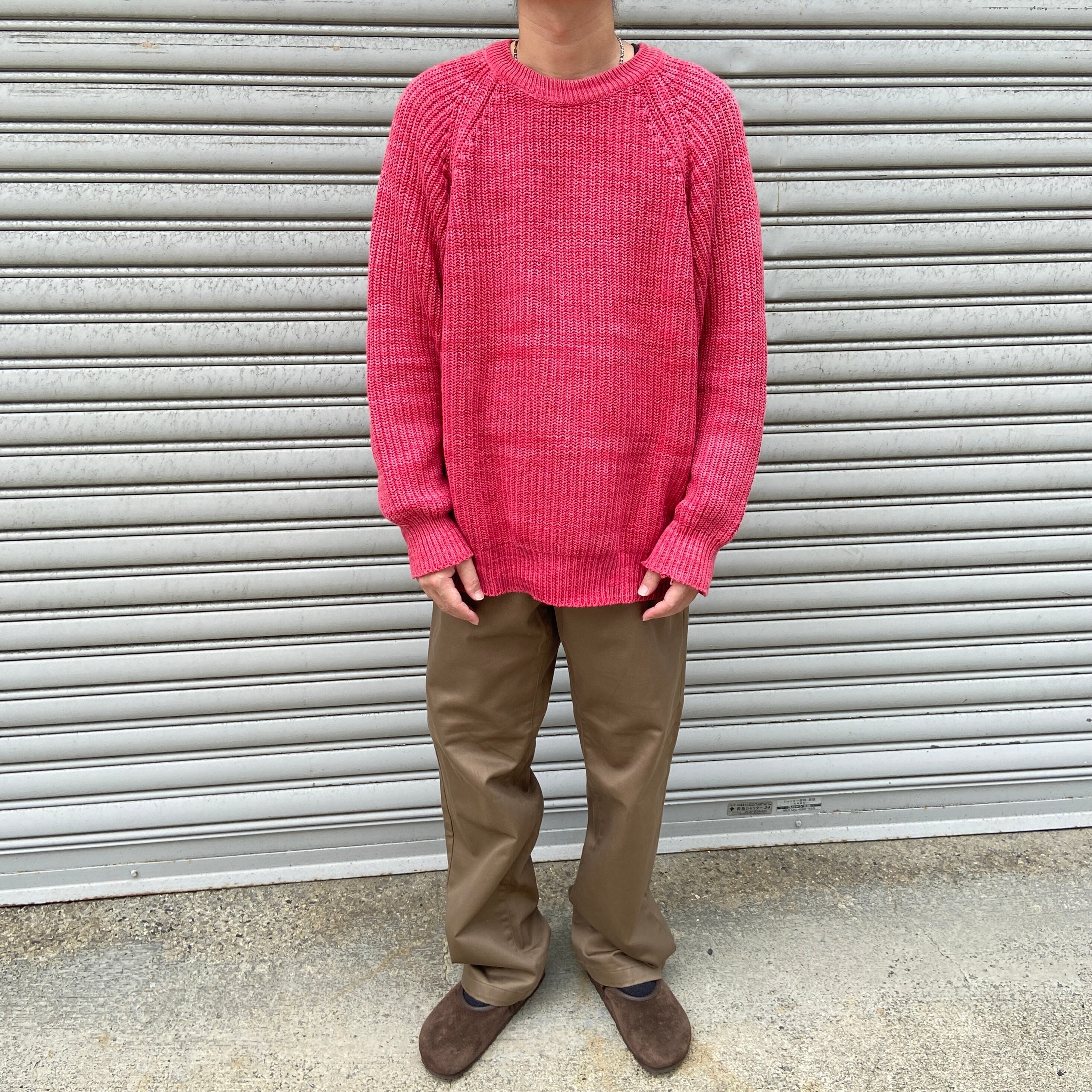 80s USA製 L.L.Bean コットンニット セーター 赤 L ビンテージ | 古着 