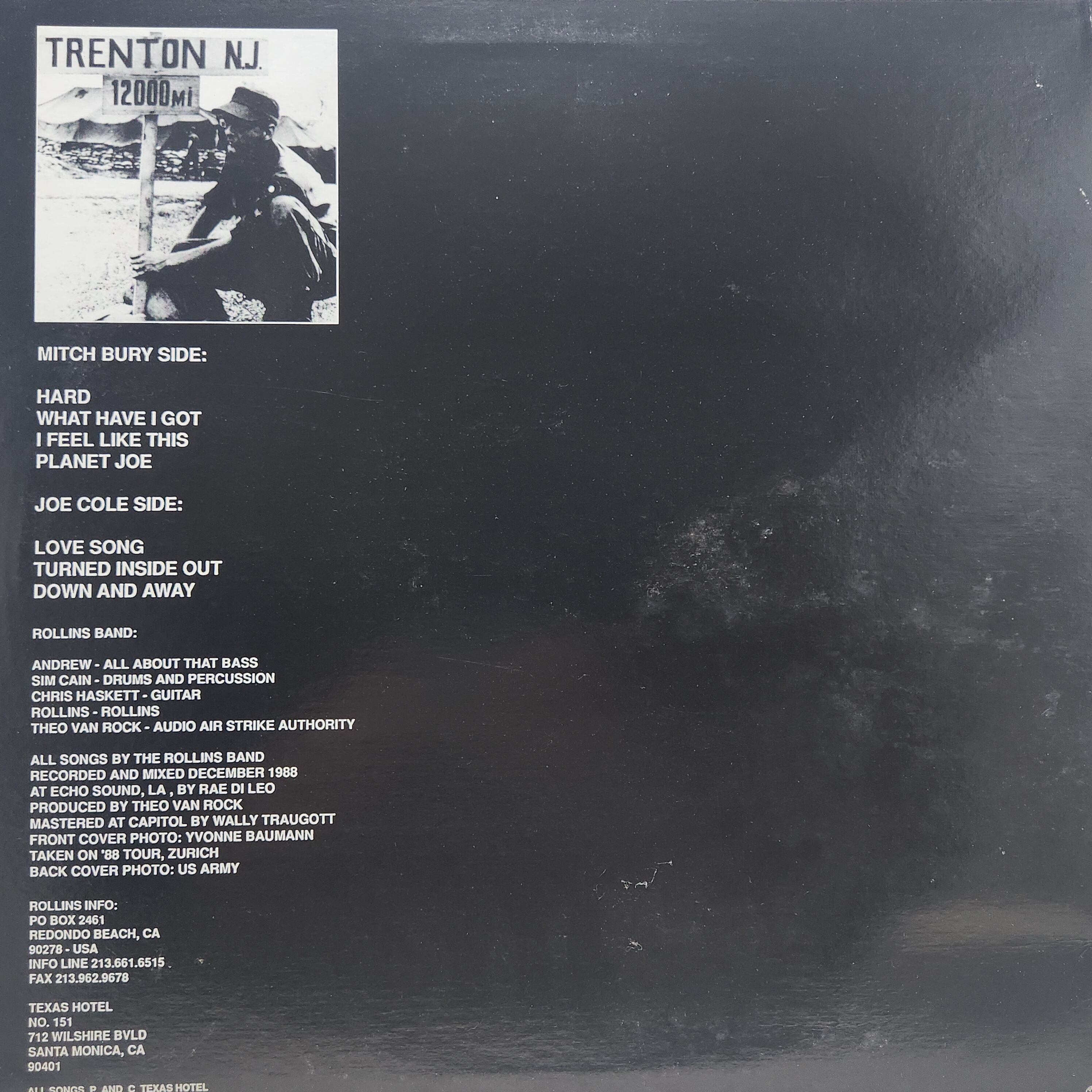 Rollins Band / Hard Volume [TEX.18] - 画像2