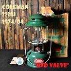 コールマン 220H 1974年4月製造 ツーマントル ビンテージ COLEMAN 赤バルブ 箱付き 美品 完全分解清掃 メンテナンス済み