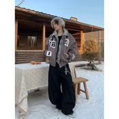 【暖かさUP】パッチファー中綿ジャケット T1999