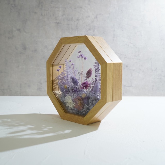 【パープル】フレームフラワー 八角形 ガーデンタイプ FO-63≪限定１点≫