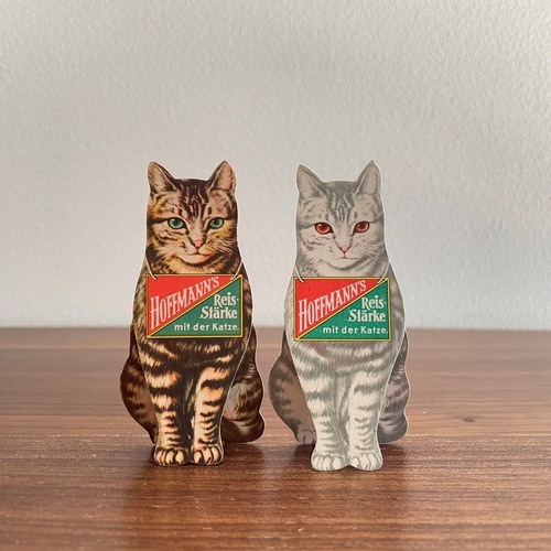 ドイツ Hoffmann's Rice Starch製　ビンテージ  猫のダイカットディスプレイ