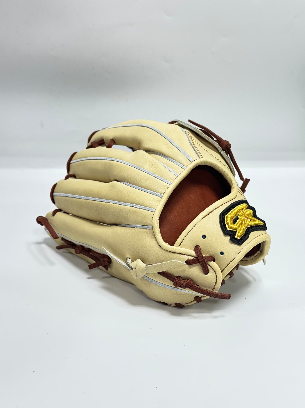 GSｰゴリラスポーツ　スタンダードモデル　軟式仕様　ガッチリ掴み型　キャメル×ブラウン　ステッチカラー・画像3