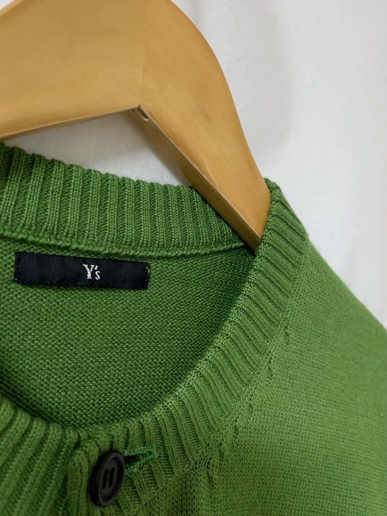 Solid Color Design Crew Neck Cardigan "Y's"