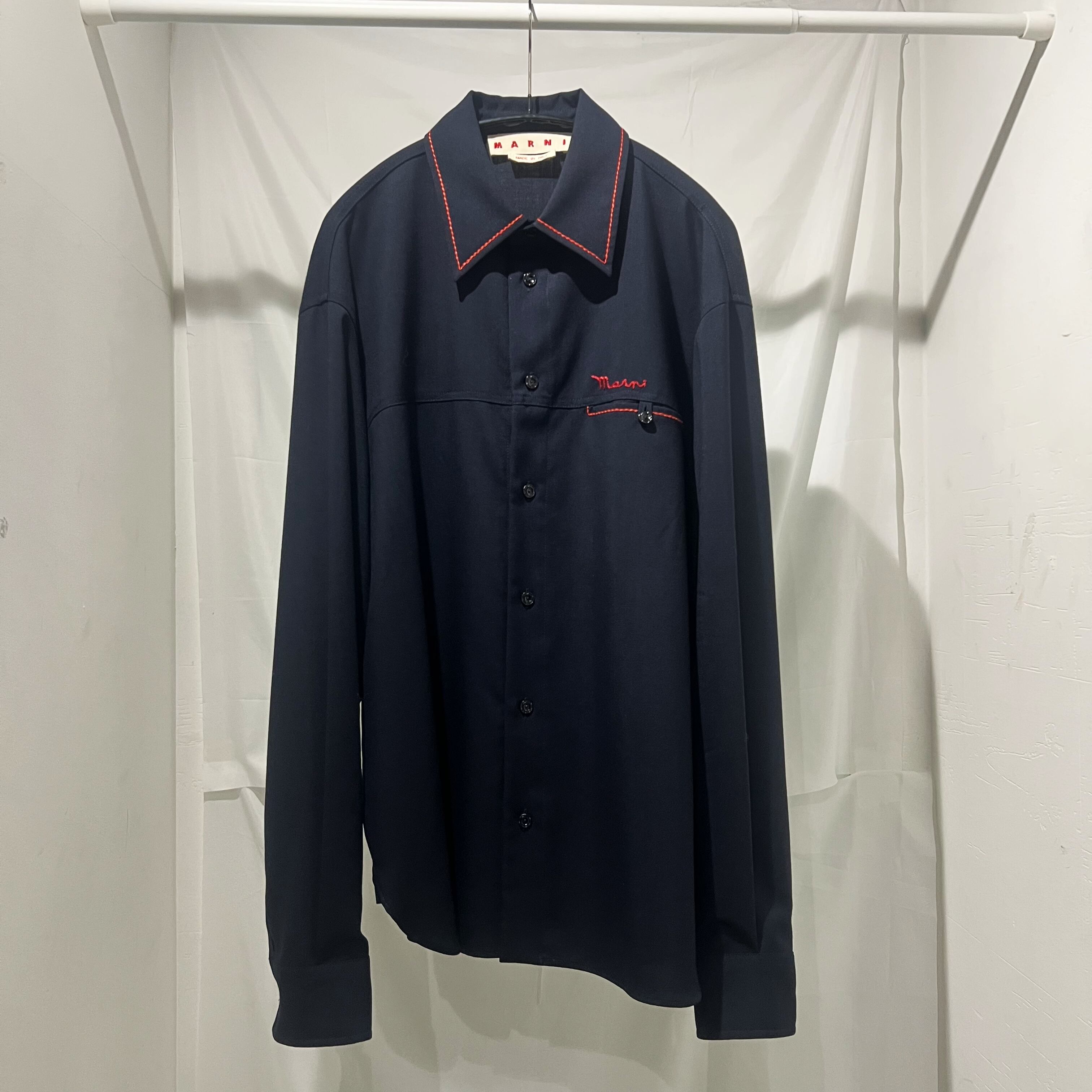 MARNI マルニ 23SS TROPICAL WOOL SHIRT トロピカルウールシャツ 